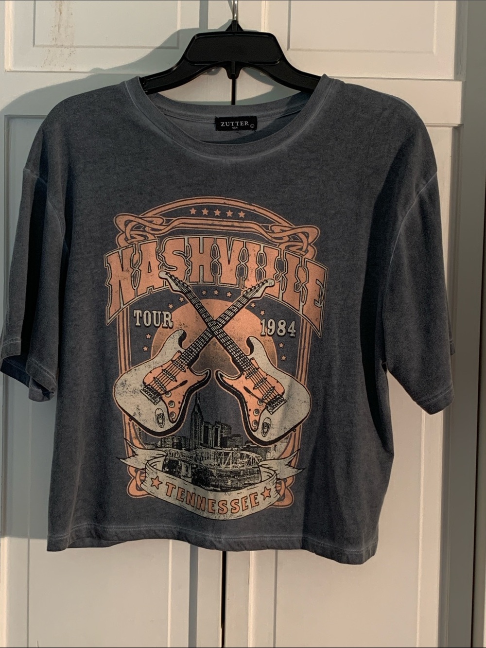 Zutter Nashville Graphic Crop Tee EUC
